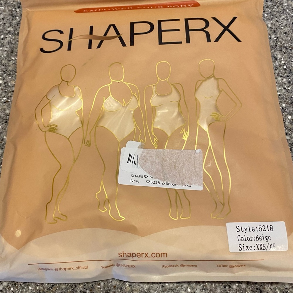 Shaperx style 5218. Beige xxs/xs. New in package
